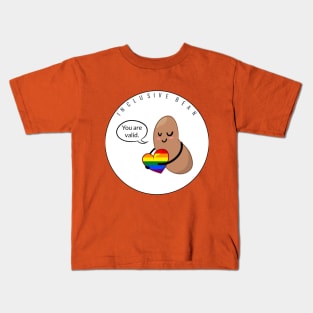 Rainbow Pride: Inclusive Bean Kids T-Shirt